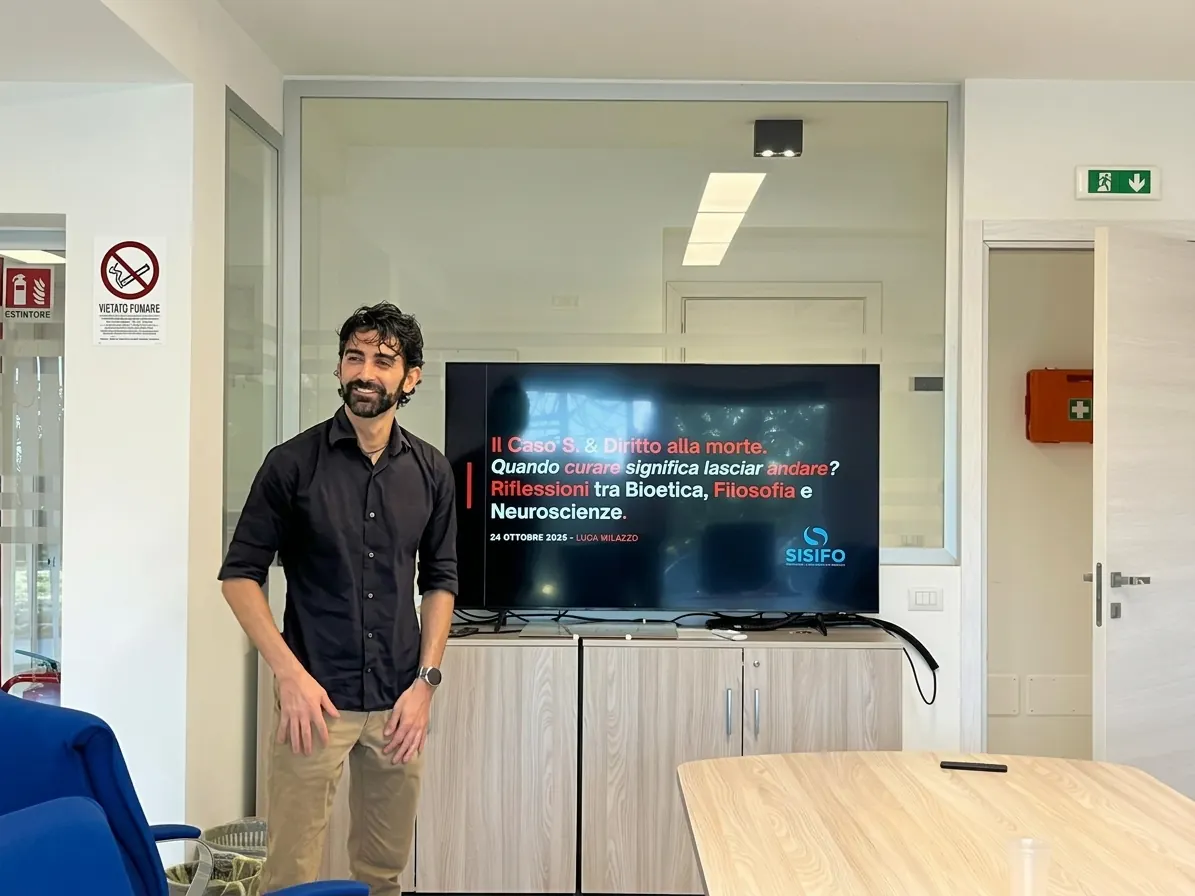 Luca Milazzo al workshop Bioetica e Fine Vita per SISIFO