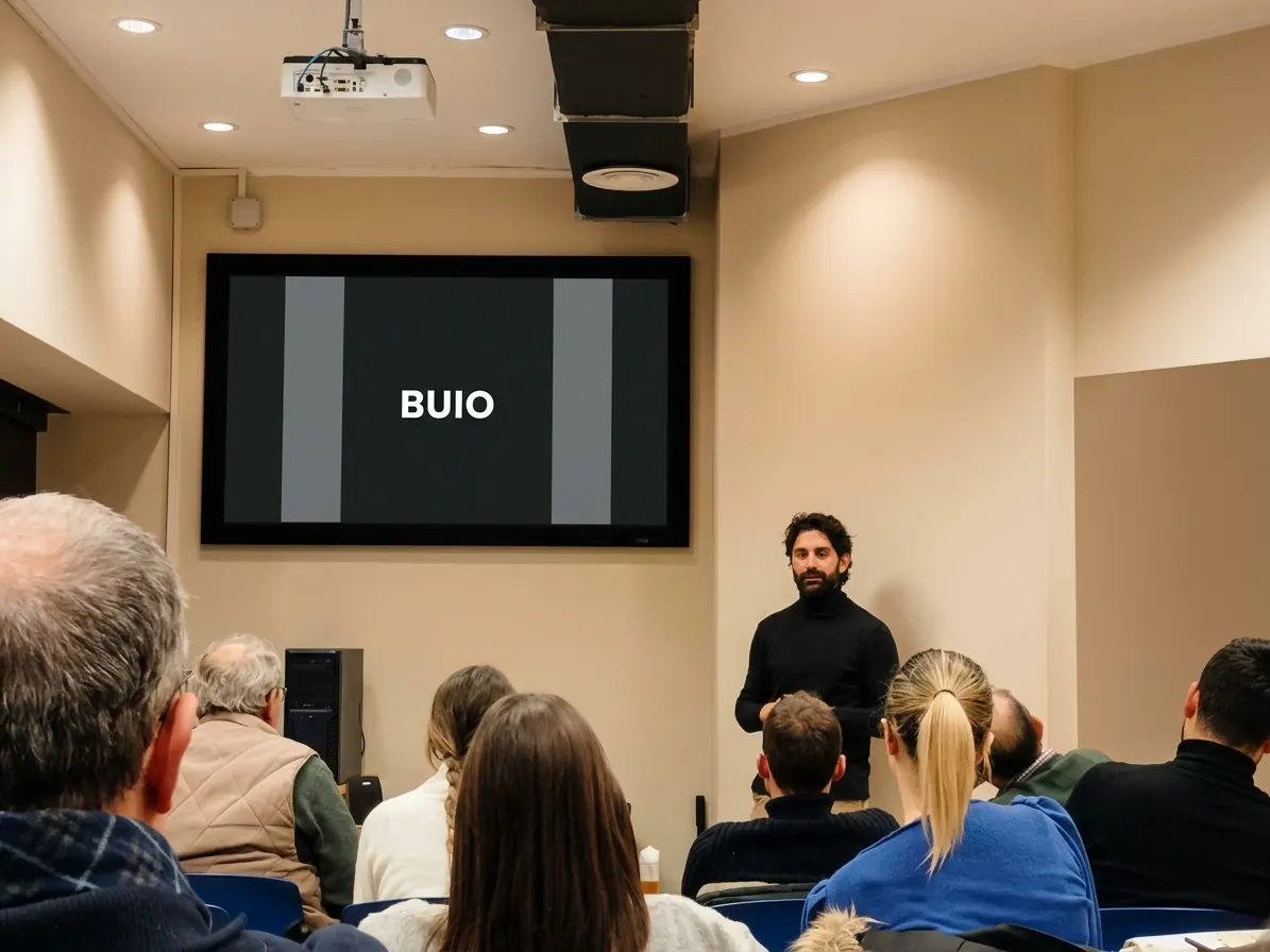 Luca Milazzo durante la lezione Il Malato